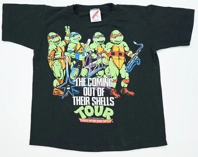Camiseta De Colección Rara Teenage Mutant Ninja Turtles Out Of Shells Tour 1990 Años 90 S Foto 1 de 4
