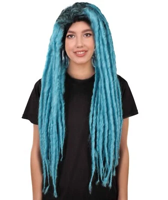 Peluca Larga Rasta para Mujer, Raíces Oscuras Halloween Cosplay Pelucas, Varios Colores Foto 1 de 4