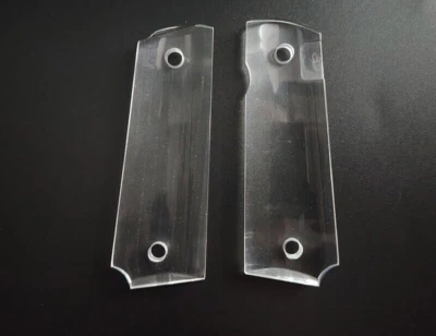 SHARD 1911 Gun Grips Clear Acrylic "LOVED ONE Grips" Ambi Safety Cut W/Screws