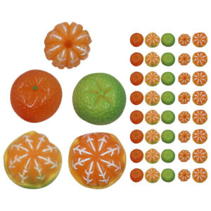  50 Pcs Artificial Oranges Fruit Charms for Jewelry Making Three-dimensional