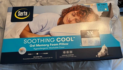 New~Serta "Soothing Cool" Gel Memory Foam Pillow- - Image 1 of 4