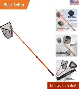 Vielseitiges 118" faltbares Fischernetz mit Teleskopstange - ideal für alle Angler - Bild 1 von 9