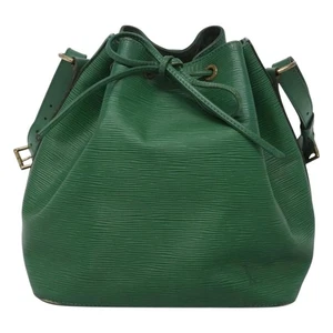 Louis Vuitton Petit Noé Green Leather Shoulder Bag Authentic - Picture 1 of 21