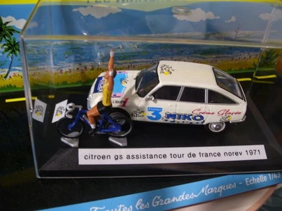 CITROEN GS Unique  ASSISTANCE TOUR DE FRANCE MIKO  1971  Blanc Norev BOITE 1/43 - Photo 1/4