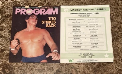 Programa de lucha libre WWF 127 Meadowlands 08-10-1985 NWA WCW WWE Hogan Piper Andre Foto 1 de 3