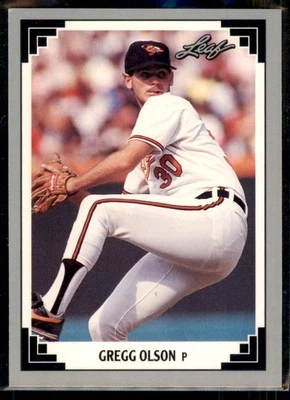 1991 Leaf Gregg Olson #519 Baltimore Orioles - Image 1 of 2