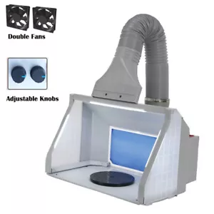 OPHIR Doppelventilatoren Airbrush Sprühkabine Kit mit verstellbaren Knöpfen f Modellmalerei - Bild 1 von 6