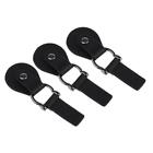 3Pcs Leather Toggle Buttons Alloy Hook Duffle Coat Jacket Fastener Black
