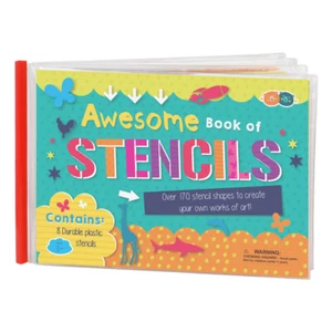 8pc Awesome Book Of Stencils Kids/Children Craft Art Drawing/Writing Toy 3y+ - Picture 1 of 2