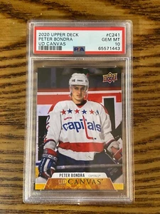 PSA 10 2020 Upper Deck Peter Bondra #C241 Tela Ritirato Stelle SP Gemma Come Nuovo - Foto 1 di 2