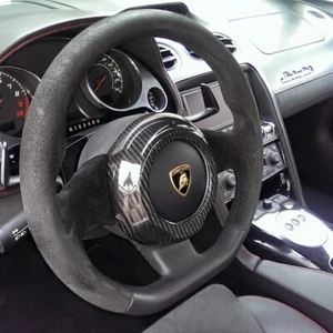 Fits Lamborghini Gallardo 04-14 Carbon Fiber Steering Wheel Center Cover - Picture 1 of 5