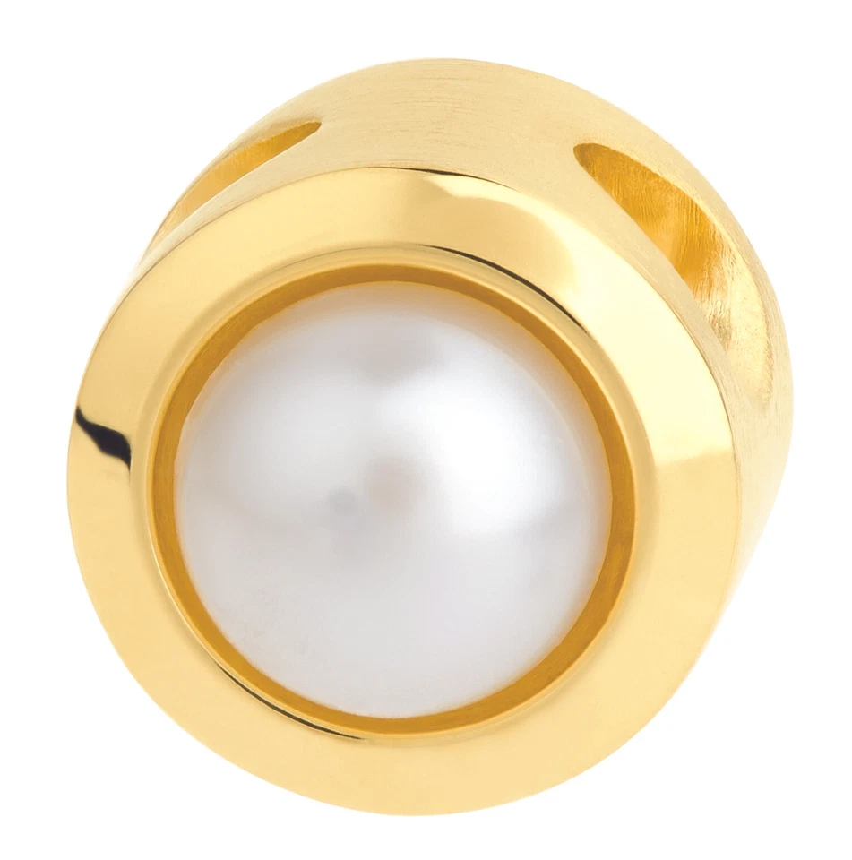 ernstes Design Evia Anhänger AN834 mit perle Edelstahl goldfarben