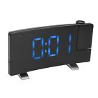 Radio Projection Alarm Clock LED Display Electronic Clock Curved Screen Digi FD