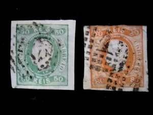PORTUGAL - SCOTT# 21,22 - USED - CAT VAL $100.00 - Picture 1 of 2