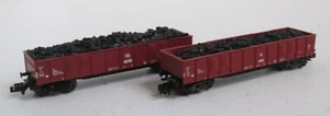 Fleischmann piccolo 8282 DB Hochbordwagen-Set mit Kohleladung 2-tlg. ohne OVP  N - Bild 1 von 4