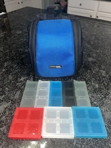 Nintendo DS Mini Backpack Carrying Case Blue/Black - Picture 1 of 6