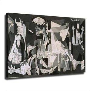 Pablo Picasso Guernica 1937 Abstract Poster Canvas Painting Print Wall Art - Picture 1 of 6