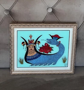 Luck and Prosperity Painting - Shahmaran Glass Painting - Turkish Mythology - Picture 1 of 11