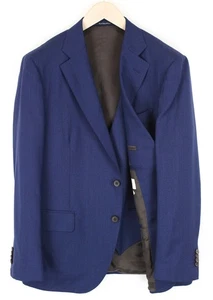 SUITSUPPLY Lazio Men's Suit UK44S Navy Blue Blazer Waistcoat Slim Fit Classic * - Picture 1 of 18