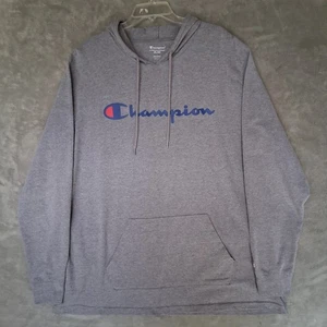 Felpa con cappuccio Champion uomo taglia XXL grigia abbigliamento attivo atletico pullover - Foto 1 di 14