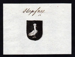 18E Siècle Hopfnez Hopfnetz Hopfen Manuscrit Blason - Picture 1 of 1