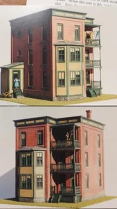 Three Story Tenement w/ bay window craftsman kit cast in Hydrocal by Ed Fulasz - Picture 1 of 4
