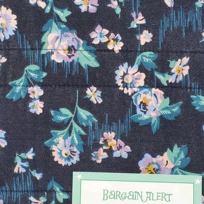 Edredón Vera Bradley 3 piezas KING azul rosa púrpura flores floral casa de campo Foto 1 de 4