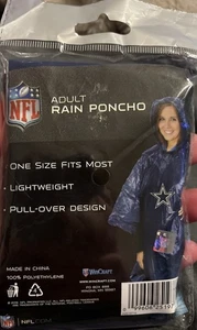 Dallas Cowboys Rain Poncho, Brand New In Plastic, Excellent Condition, NFL - Picture 1 of 6