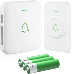 AVANTEK Fully Wireless Doorbell Battery Operated Door Chime kit with 52 Melodie - Picture 1 of 7