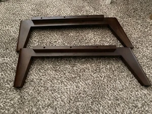 West Elm Banquette Booth Replacement Legs – Dark Brown, 34” Long, Set Of 2 - Picture 1 of 2