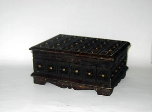 Schmuckkiste Holz Antik - Bild 1 von 2
