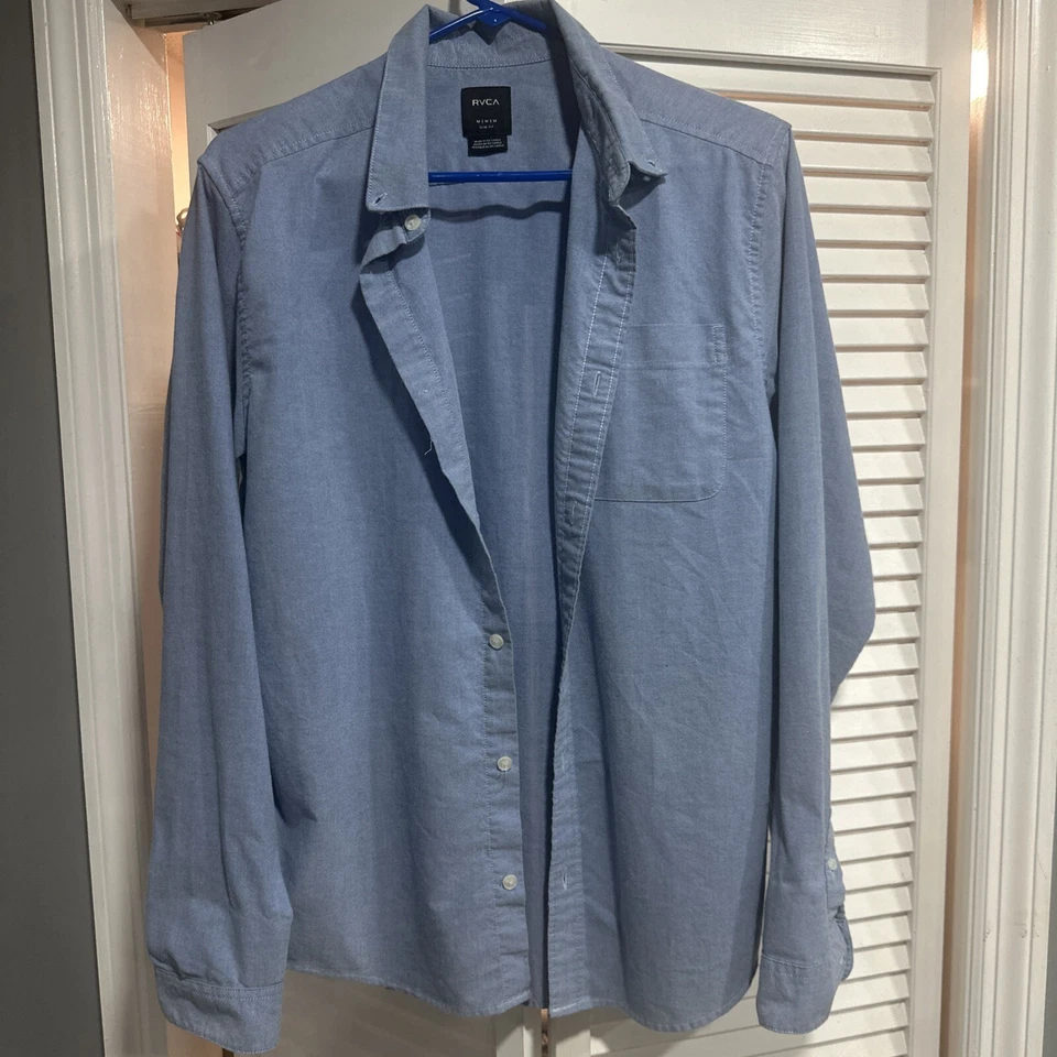 Camisa RVCA a granel (6 camisas) para hombre manga larga con botones calce ajustado talla M Foto 1 de 4