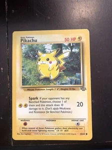 1999 JUNGLE SET - PIKACHU - #60/64 - POKEMON CARD - RARE! ORIGINAL! Red Cheeks - Picture 1 of 2