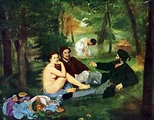 Luncheon on The Grass 1863 by Manet Giclee Fine Art Print Repro on Canvas
