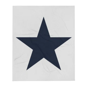 Dallas Cowboys Fan Star Throw Blanket Super Soft 50x60 Navy Blue/Silver - Picture 1 of 1
