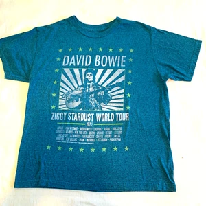 Vintage Style David Bowie Ziggy Stardust 1972 World Tour T-Shirt YOUTH Size M - Picture 1 of 7