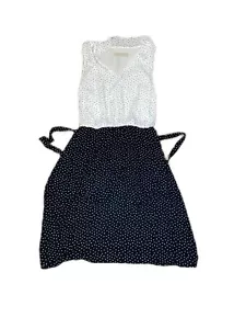 Ann Taylor The Loft Polka Dot Dress Sleeveless Size 10 - Picture 1 of 6