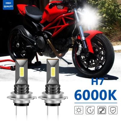 For Ducati Monster 696 750 796 797 1100 1200 LED Motorcycle Headlight White Bulb - Image 1 of 4