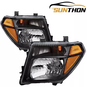 For 2005-2008 Nissan Frontier Pathfinder Black Halogen Headlights Lamps 05-07 - Bild 1 von 12