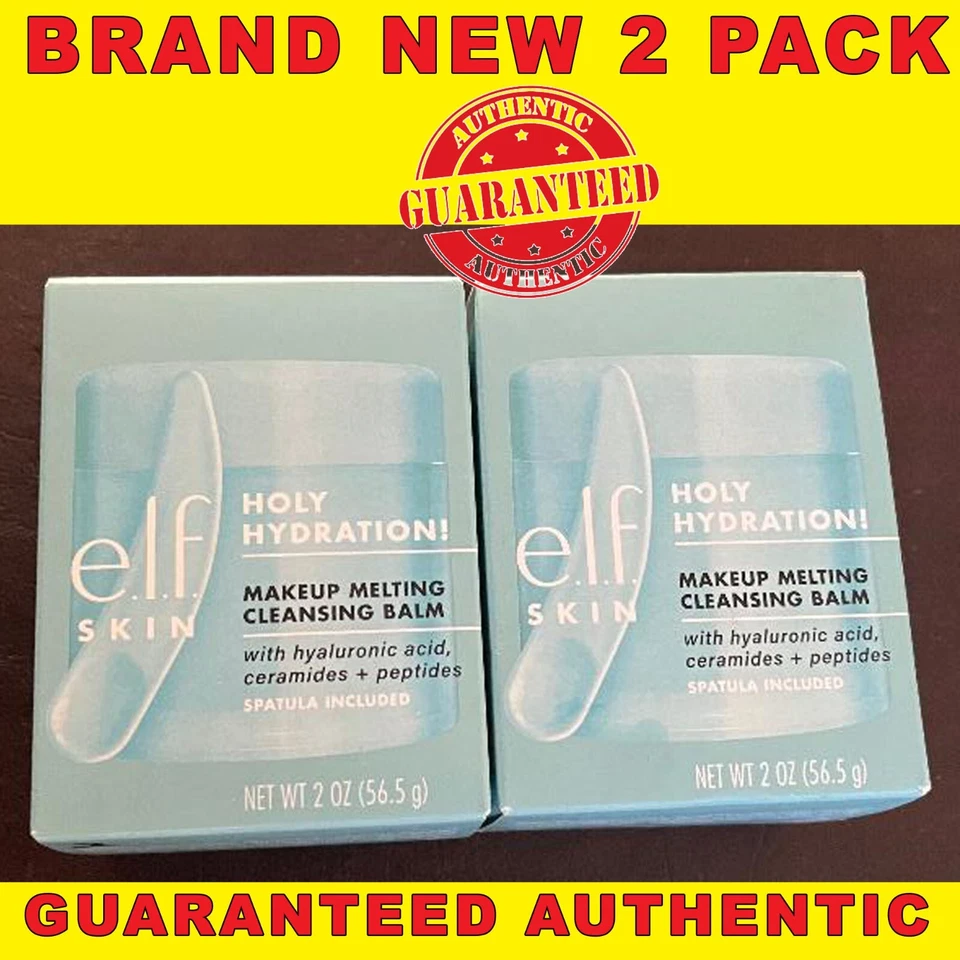 E.L.F ¡Santa hidratación! Bálsamo limpiador y maquillaje limpiador facial con fusión de maquillaje paquete de 2 Foto 1 de 1