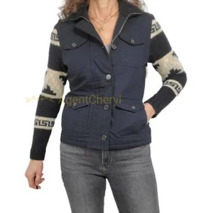 Abrigo Chaqueta Ralph Lauren Jeans Talla XS Mujer Mangas de Lana Granero Azul Suroeste - Imagen 1 de 12