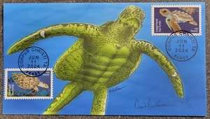 Peterman Hand Painted 2024 Protect Sea Turtles Set of 3 Sc.# New, First Days - Picture 1 of 3