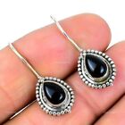 Natural Black Onyx Gemstone 925 Sterling Silver Drop/Dangle Earrings For Women