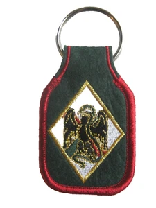 PORTE CLES TISSUS BRODE DOUBLE FACE LEGION ETRANGERE 1° RE AUBAGNE - Picture 1 of 2