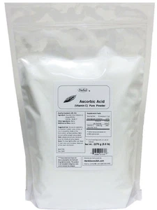 Polvo de ácido ascórbico NuSci 100 % pura vitamina C 2000 g (4,4 lb) USP sin OGM - Imagen 1 de 4