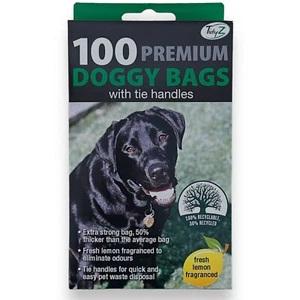 DOGGY BAGS EXTRA STRONG Dog Puppy Poo Waste Easy Tie Scooper Poop Doggy Bags - Picture 1 of 47