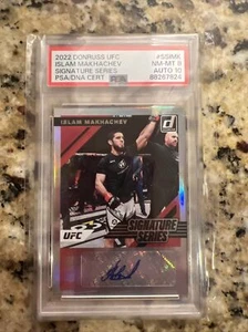 2022 Donruss UFC Islam Makhachev Auto Signature Serie PSA 8 Auto 10 - Bild 1 von 4