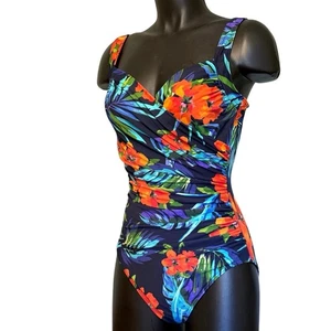 Traje de baño Miraclesuit talla 10 Midnight Samoan Sunset Sanibel de una pieza con aros - Imagen 1 de 15