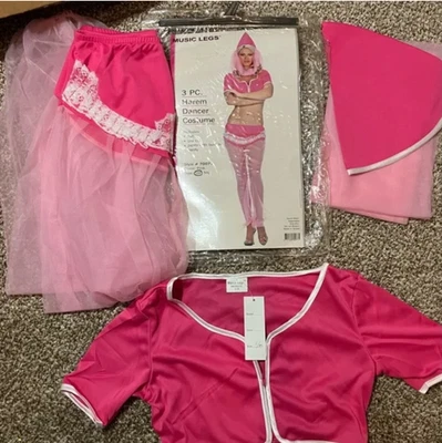 New dream of Jeannie pink genie costume small medium sexy harem belly dancer - Image 1 of 2