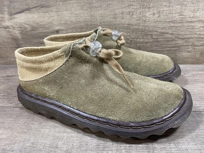 Dr Martens Erica Clog Shoes Docs Dr. Tan Brown Canvas Suede Womens Size US 6 - Image 1 of 4